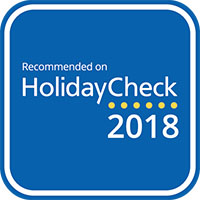 HolidayCheck Recommended Award, 2018, Germany